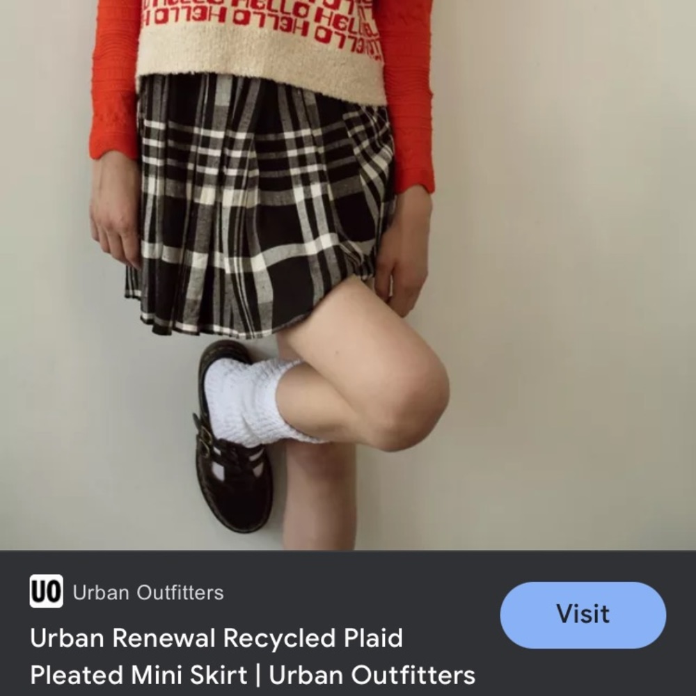 Urban outfitters 100% wool mini school girl skirt